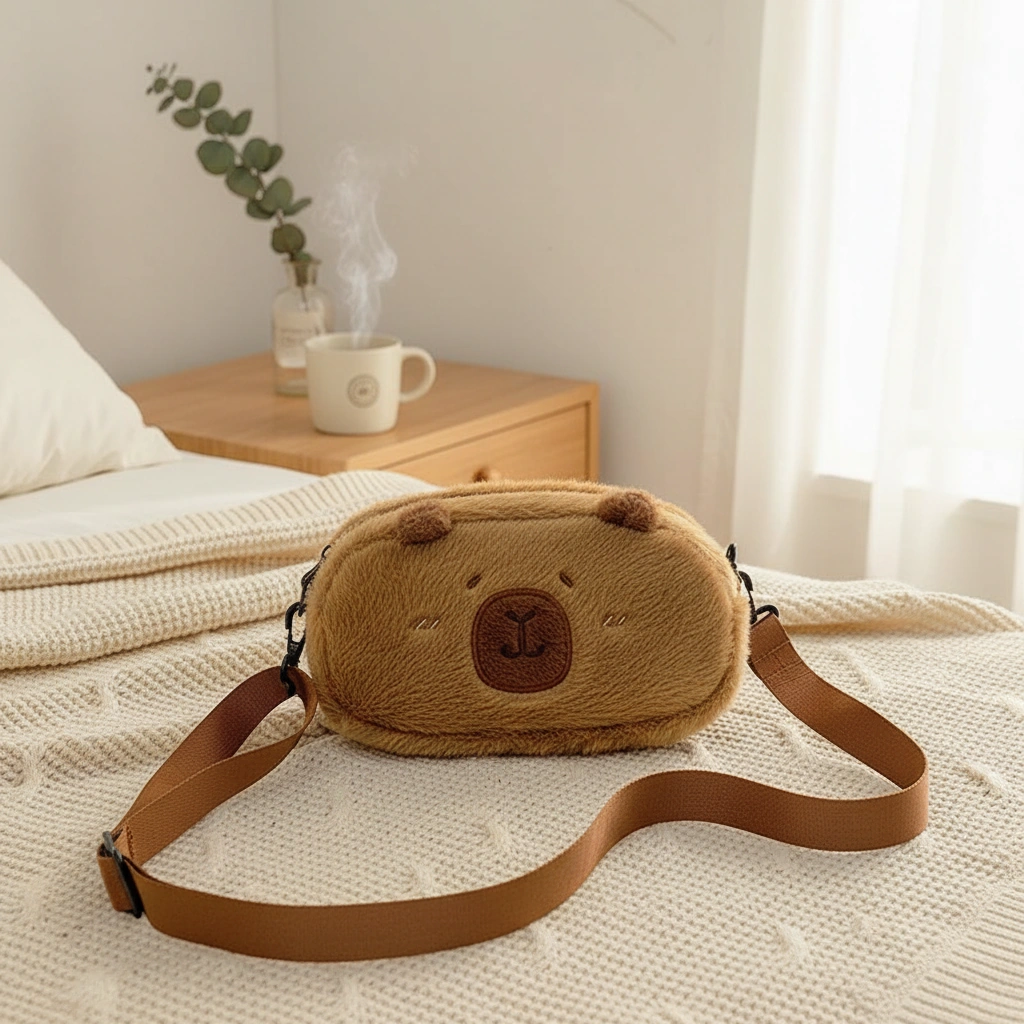 Capybara Loaf Plush Bag Bread Crossbody Purse