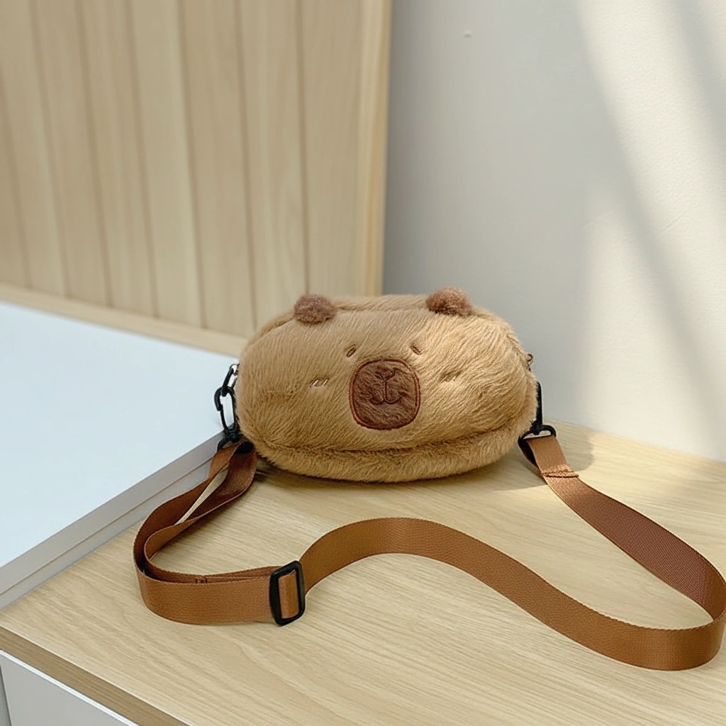 Capybara Loaf Plush Bag Bread Crossbody Purse