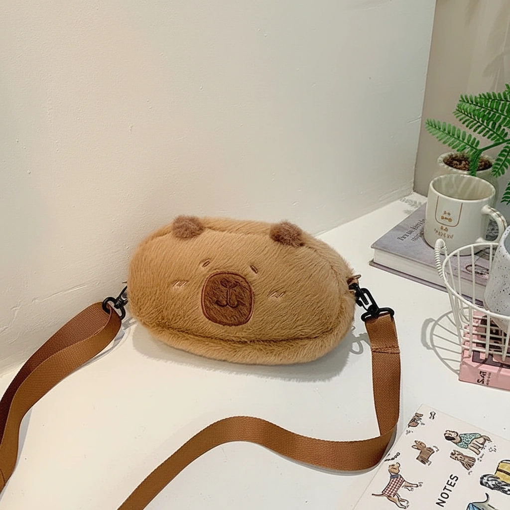 Capybara Loaf Plush Bag Bread Crossbody Purse