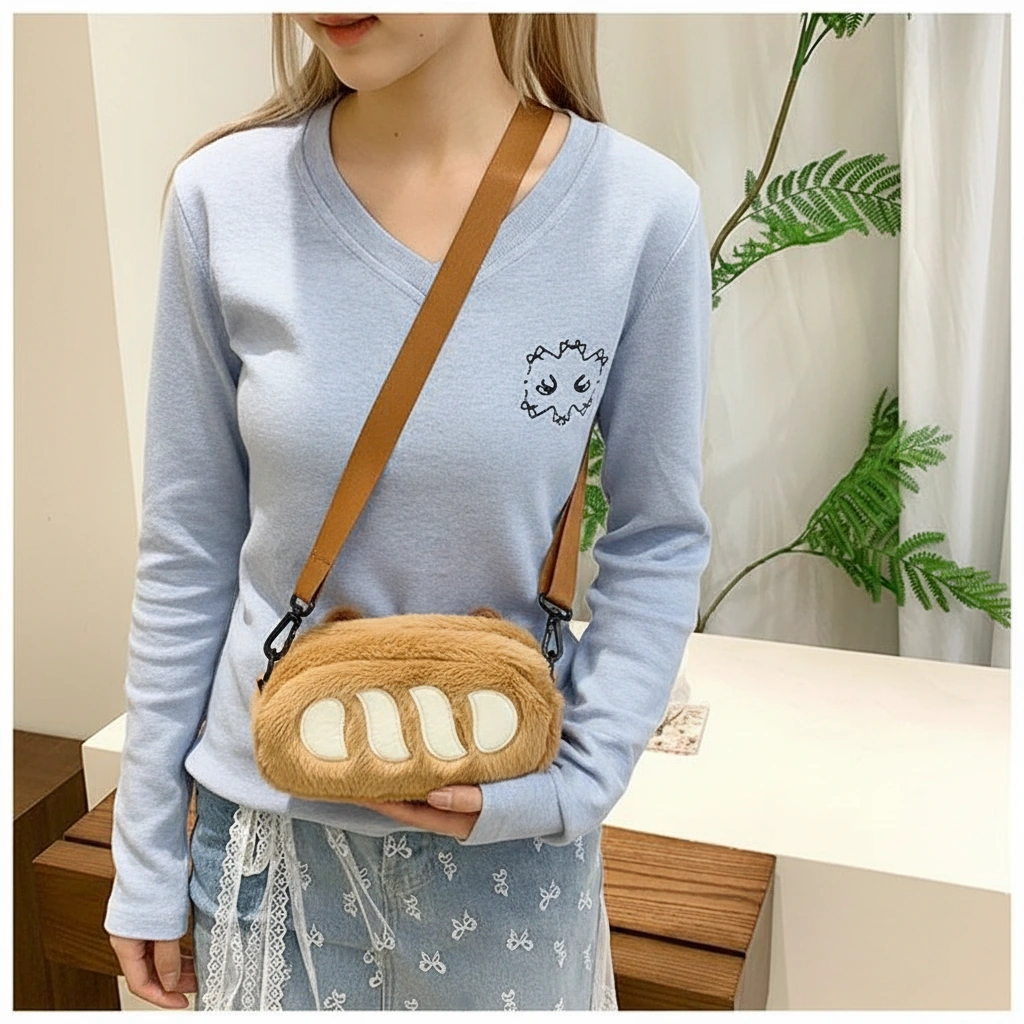 Capybara Loaf Plush Bag Bread Crossbody Purse