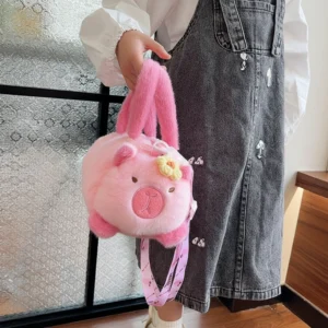 Pink Capybara Plush Handbag