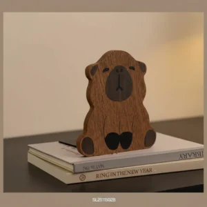 Wooden Capybara Bookend