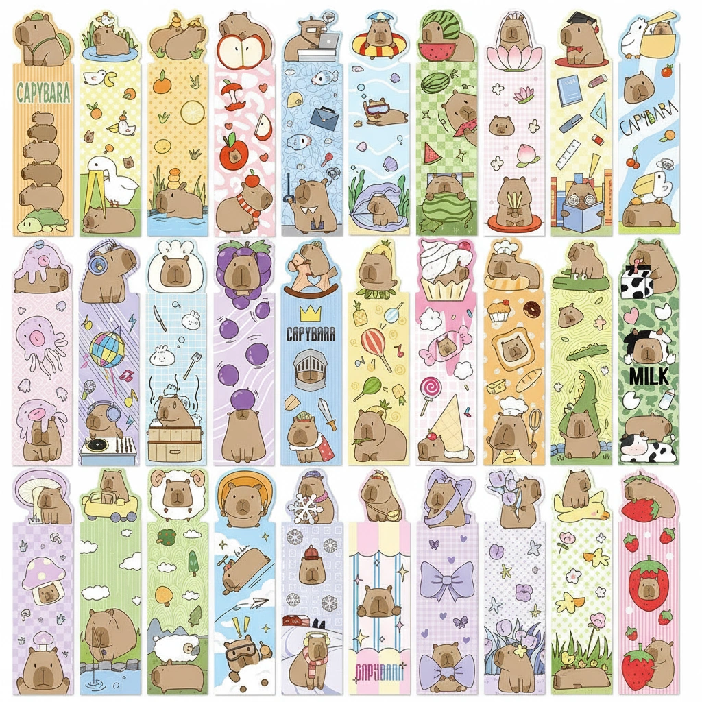 Capybara Paper Bookmarks