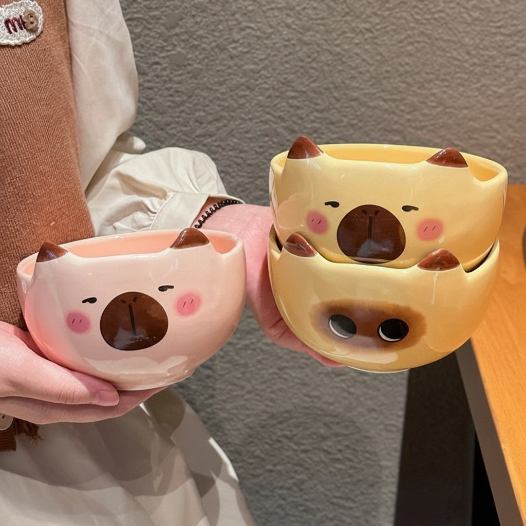 Cute Capybara Ceramic Bowl