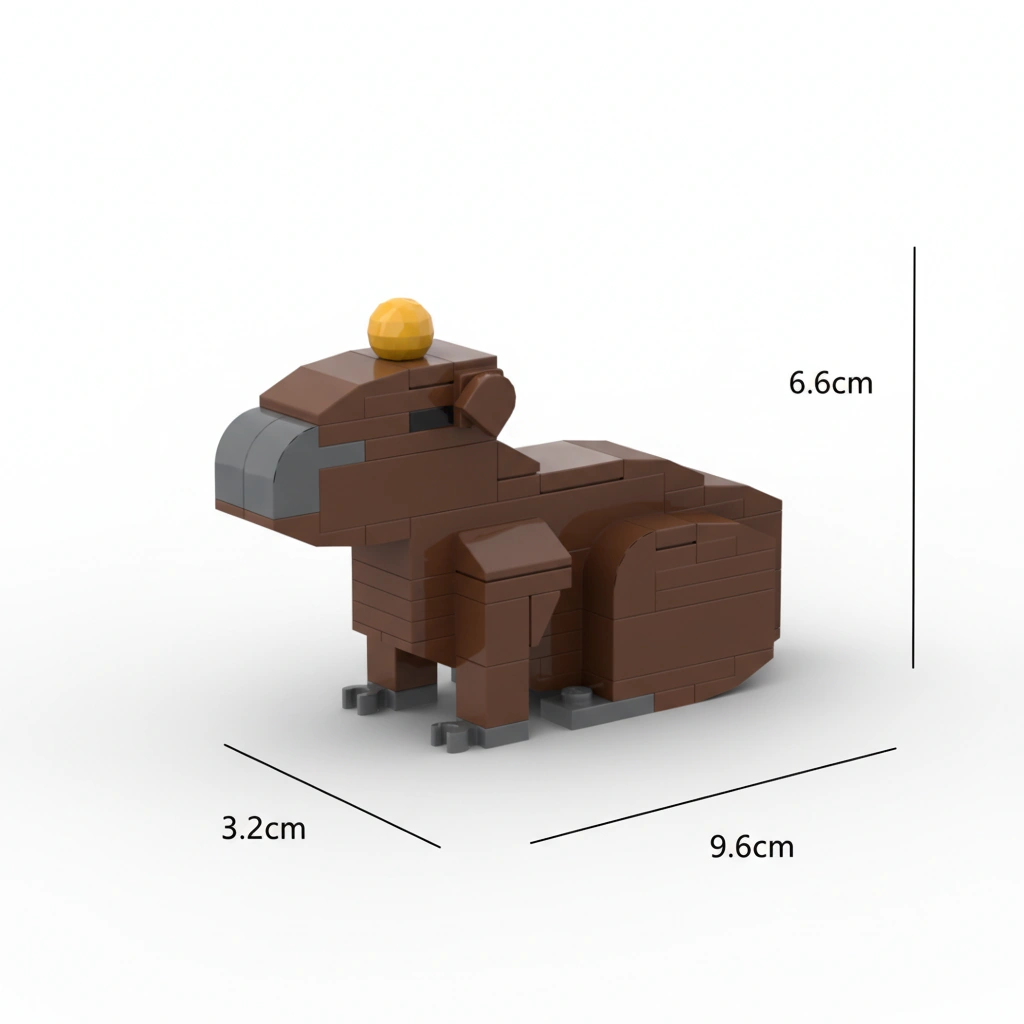 Capybara Building with Orange Topper