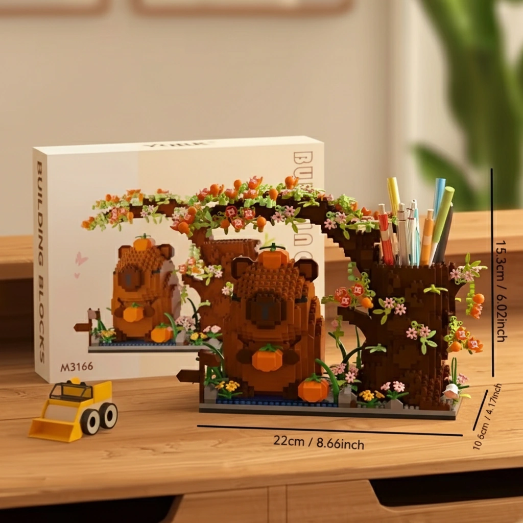 Capybara Building Block Pen Holder
