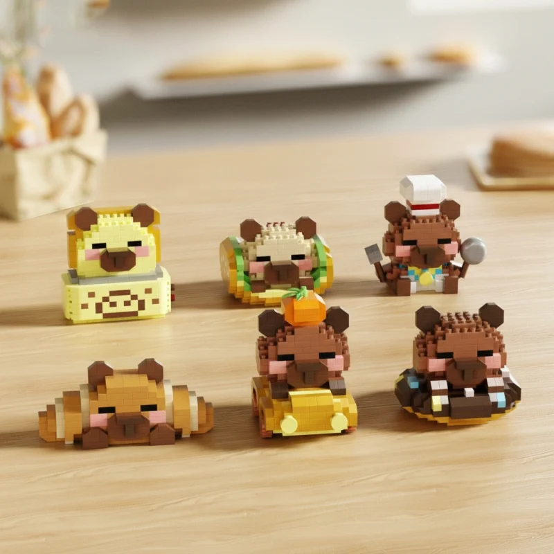 Capybara Bakery Mini Building Block Figures - 6 Styles - Capybara Plush ...