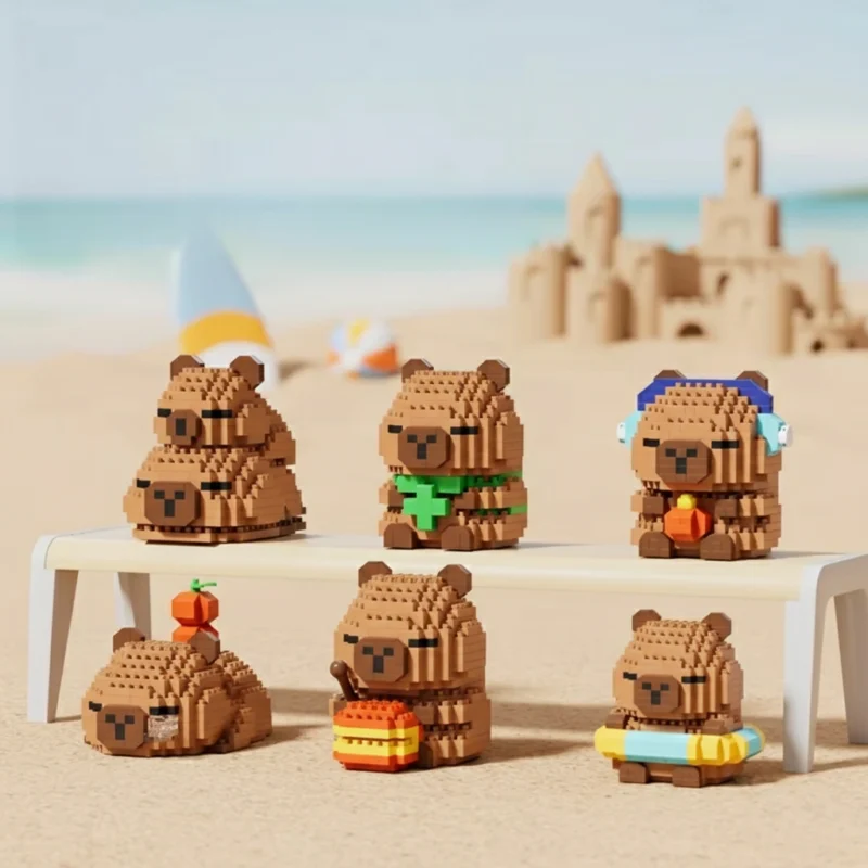 Capybara Mini Building Block Figure - 6 Styles Collectible Miniature ...