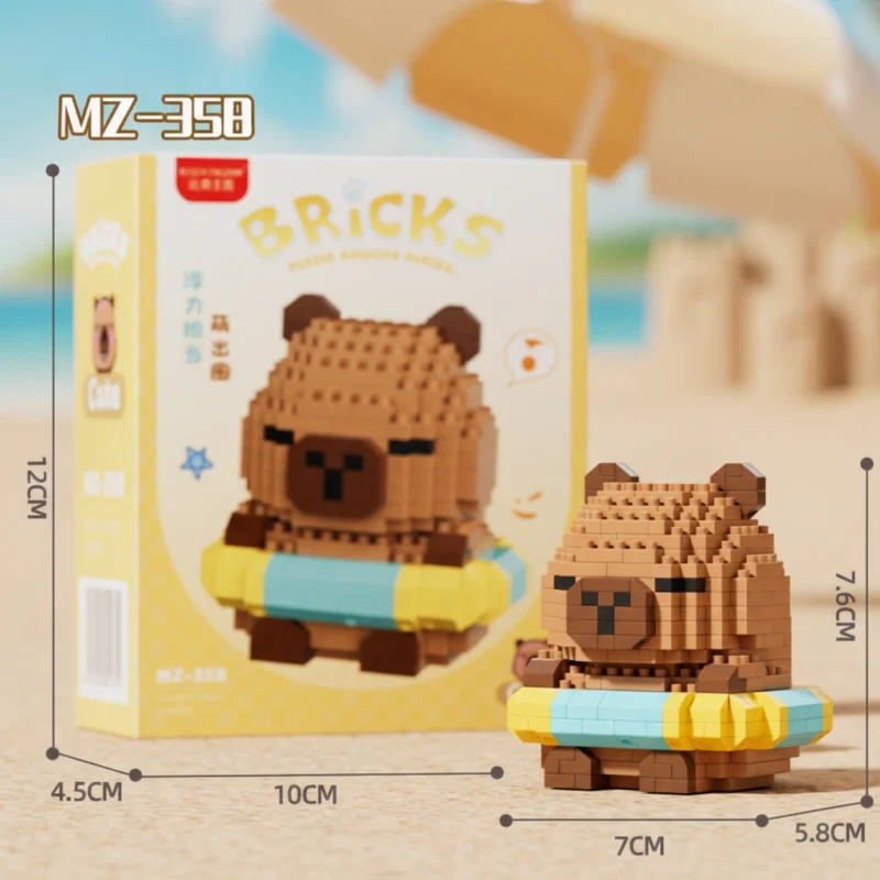 Capybara Mini Building Block Figure - 6 Styles Collectible Miniature ...