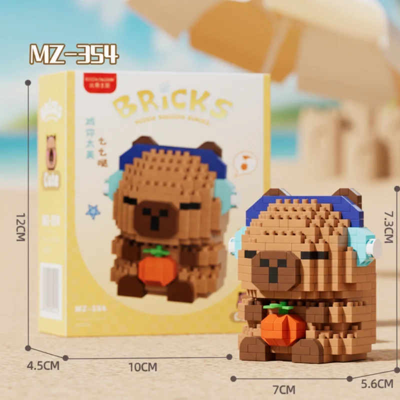 Capybara Mini Building Block Figure - 6 Styles Collectible Miniature ...