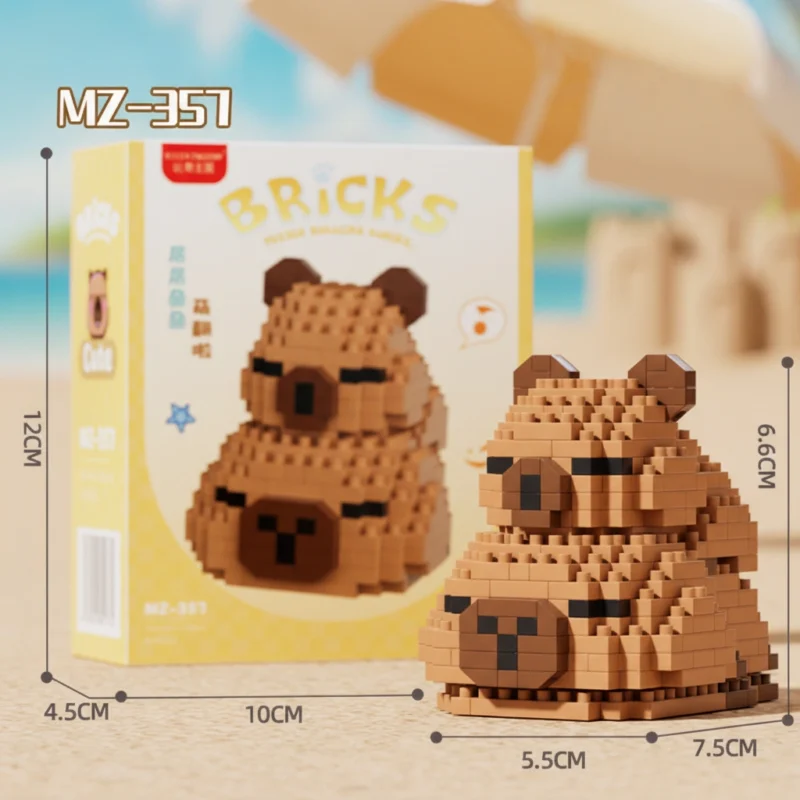 Capybara Mini Building Block Figure - 6 Styles Collectible Miniature ...