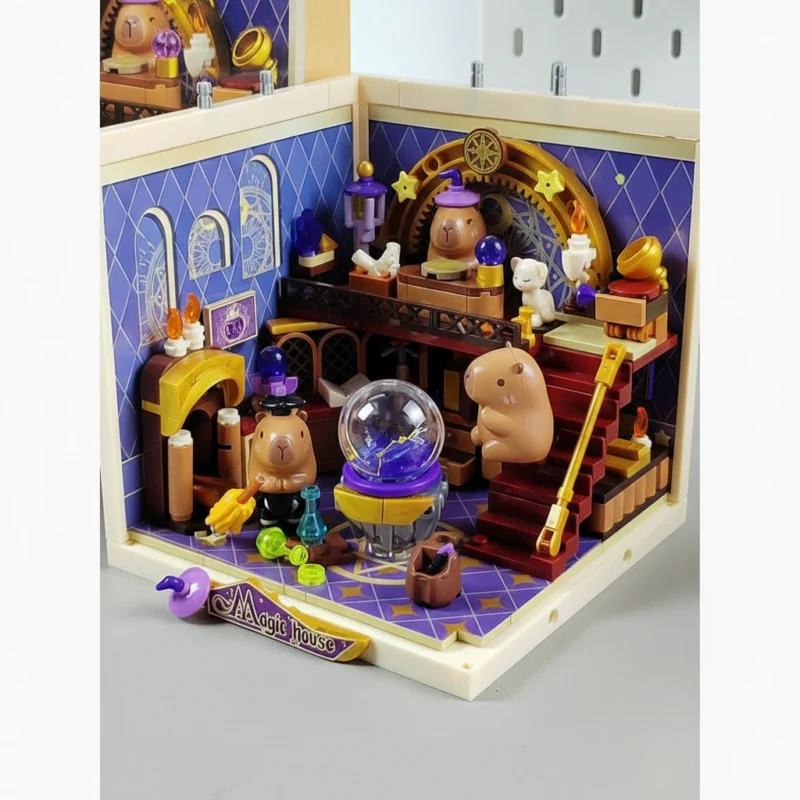 Capybara Building Block Mini Shop – 3 Styles: Burger House, Aquarium ...