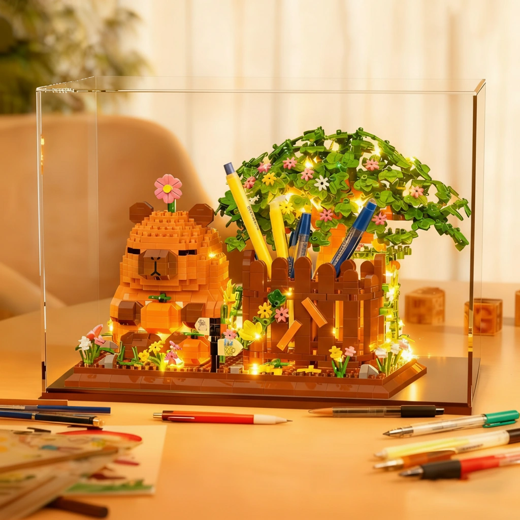Capybara Building Block Pen Holder