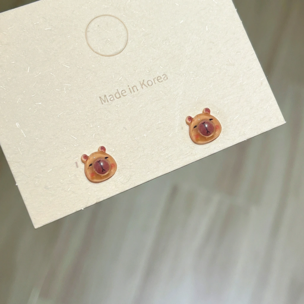 Mini Capybara Stud Earrings