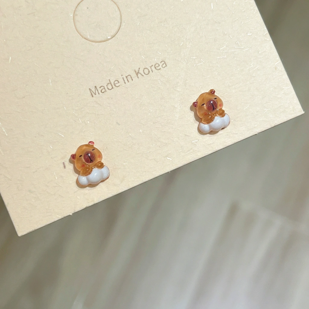 Mini Capybara Stud Earrings