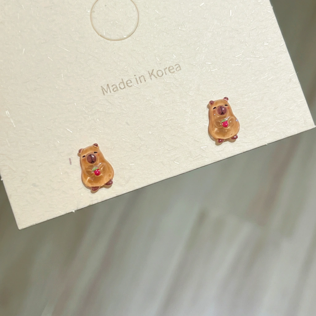 Mini Capybara Stud Earrings