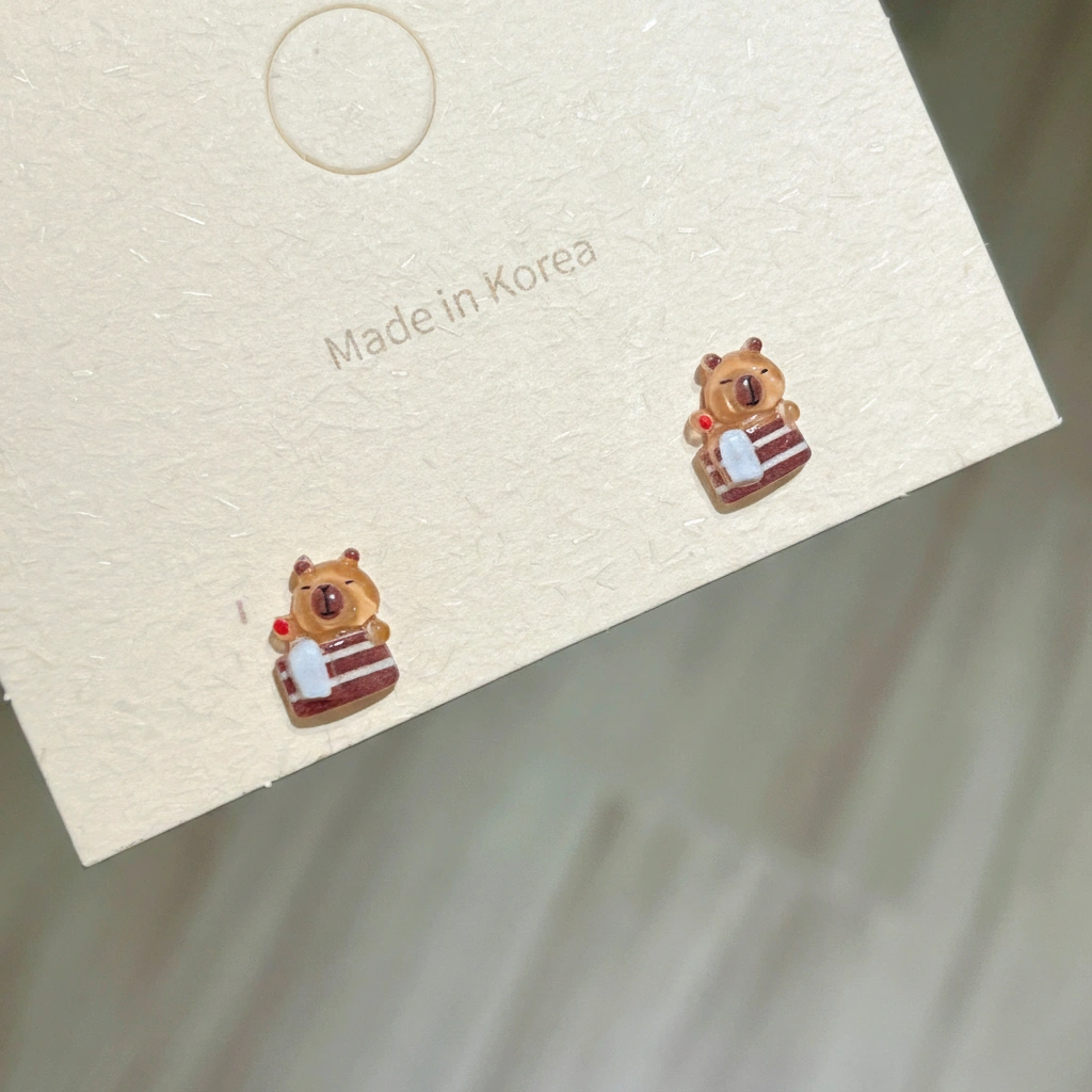 Mini Capybara Stud Earrings