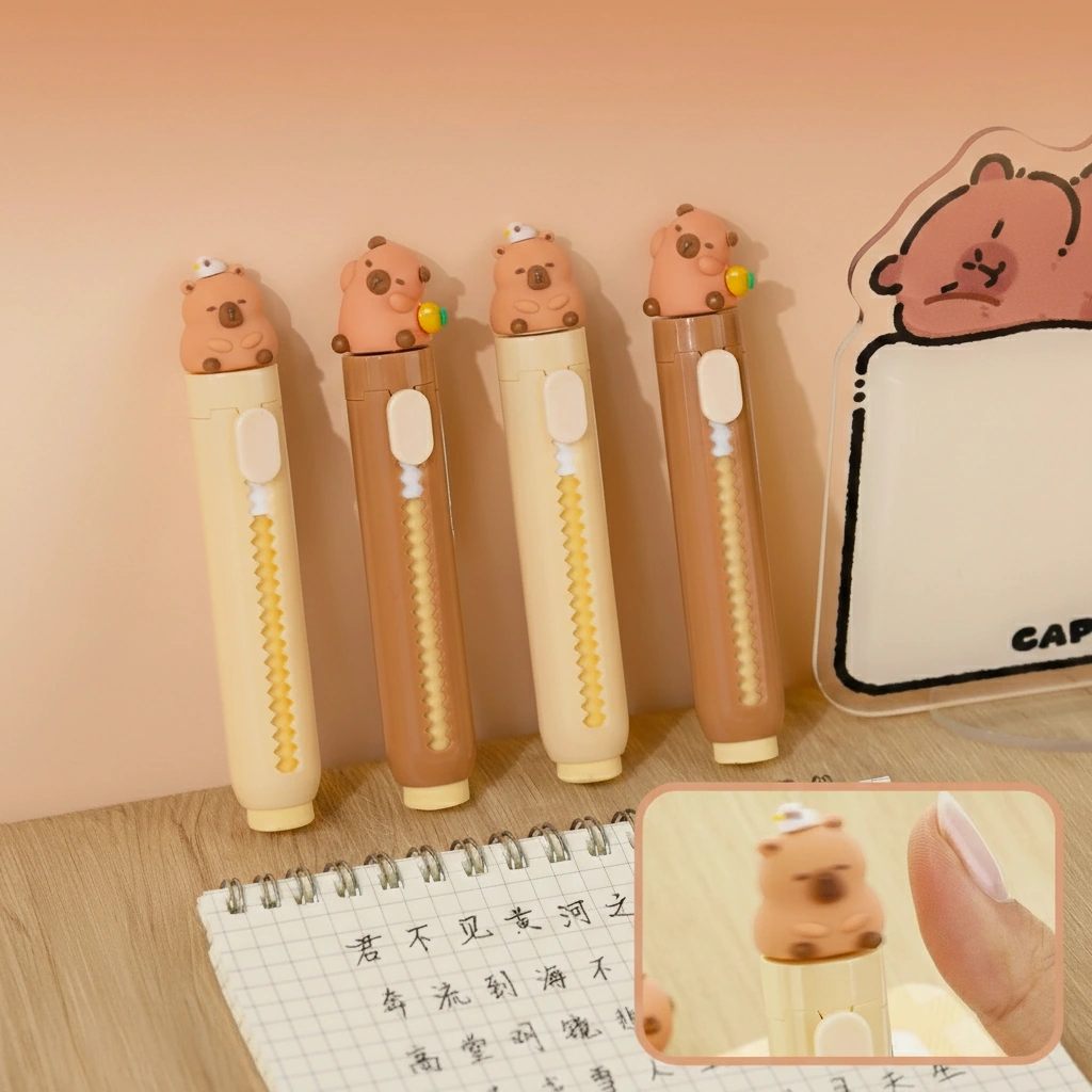 Capybara Retractable Eraser