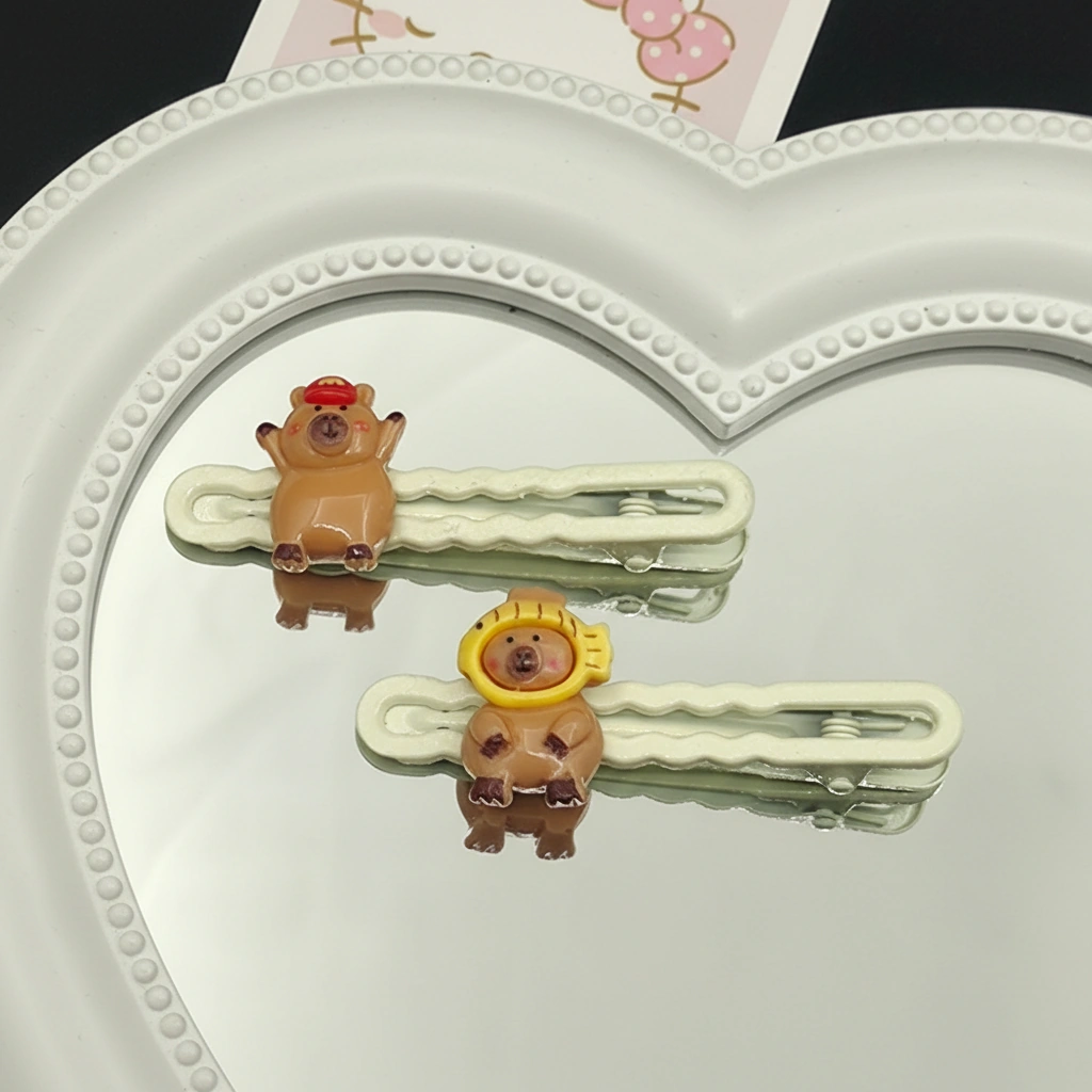 Capybara Wave Hair Clip Set - Image 2