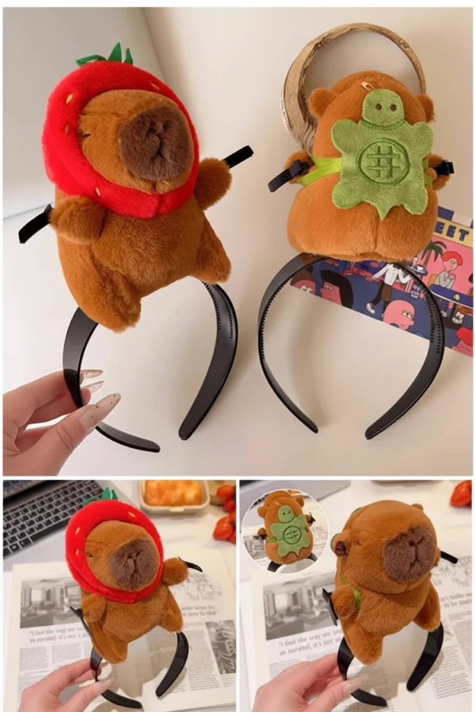Plush Capybara Headband