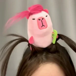 Funny Capybara Headband with DIY Hair