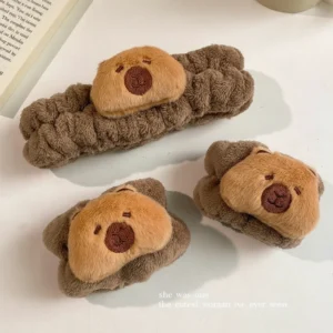 Capybara Plush Headband and Wristband