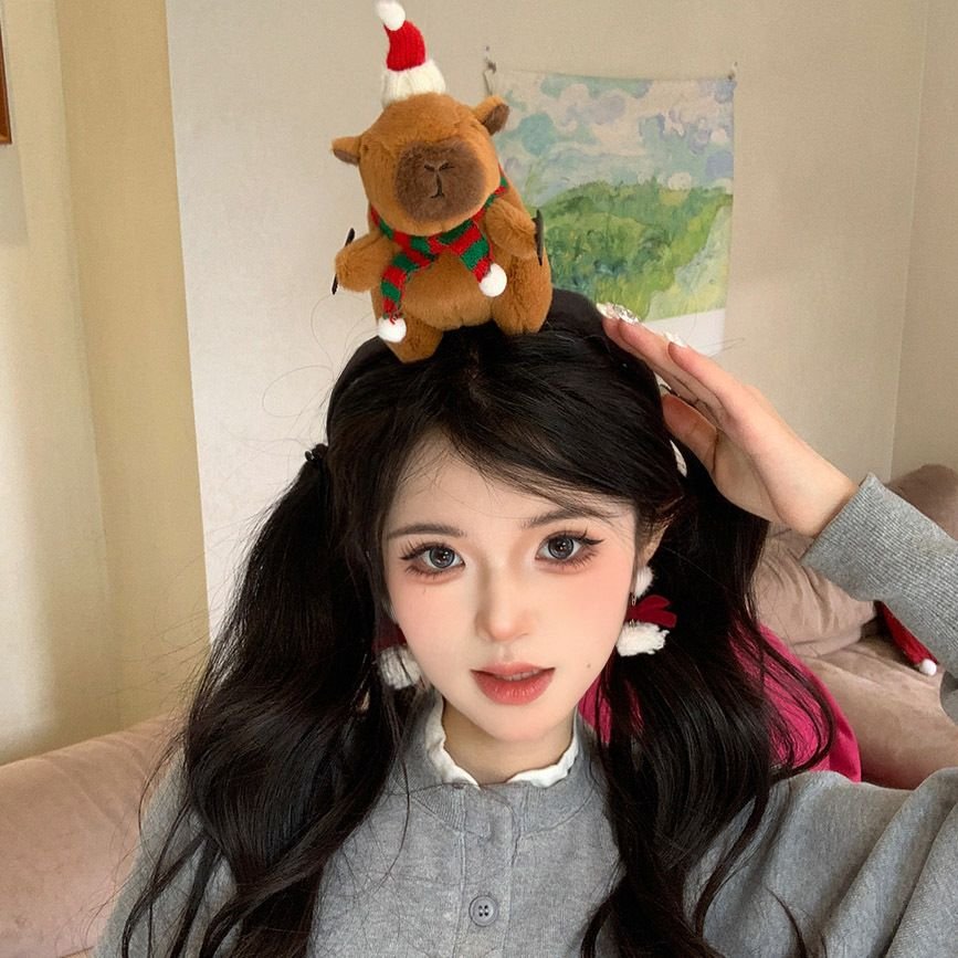 Christmas Capybara Headband