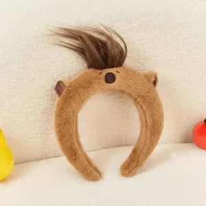 Capybara Plush Headband with DIY Hair Styling