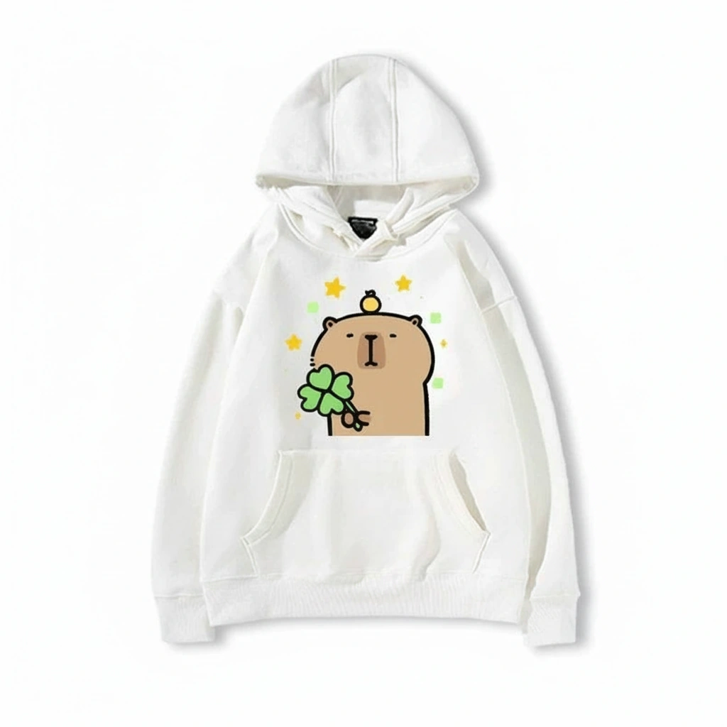 Four-Leaf Clover Lucky Capybara Hoodie