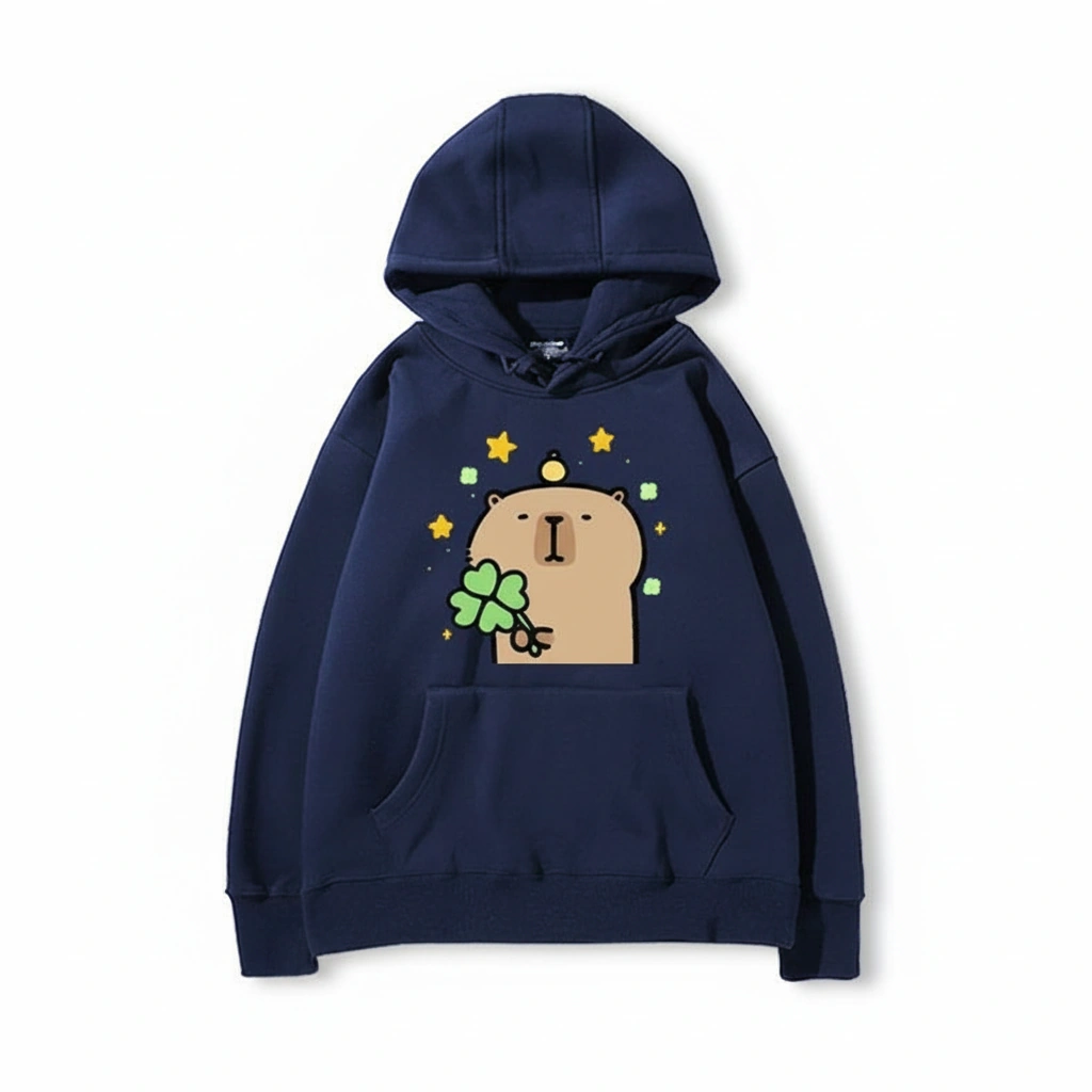 Four-Leaf Clover Lucky Capybara Hoodie