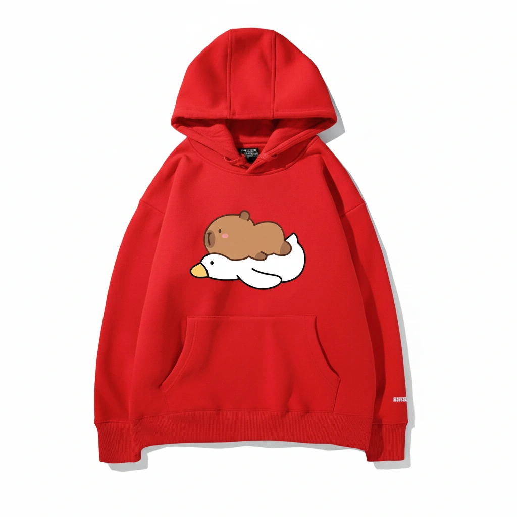 Capybara Riding Goose Hoodie