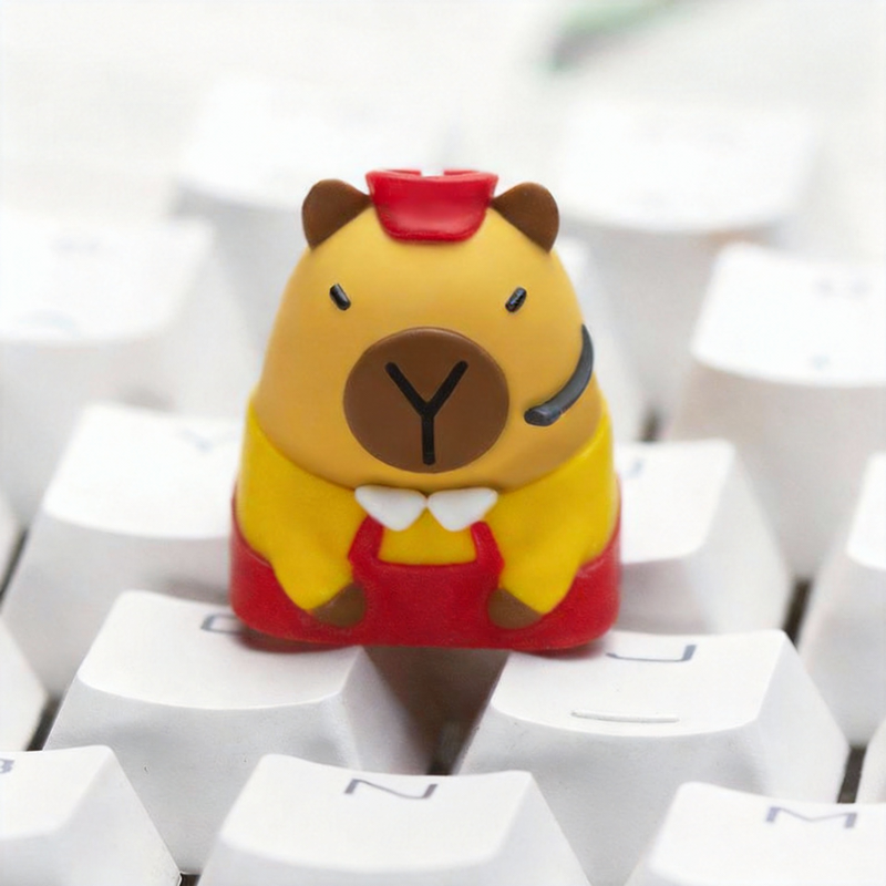 3D Artisan Capybara Fast Food Keycap
