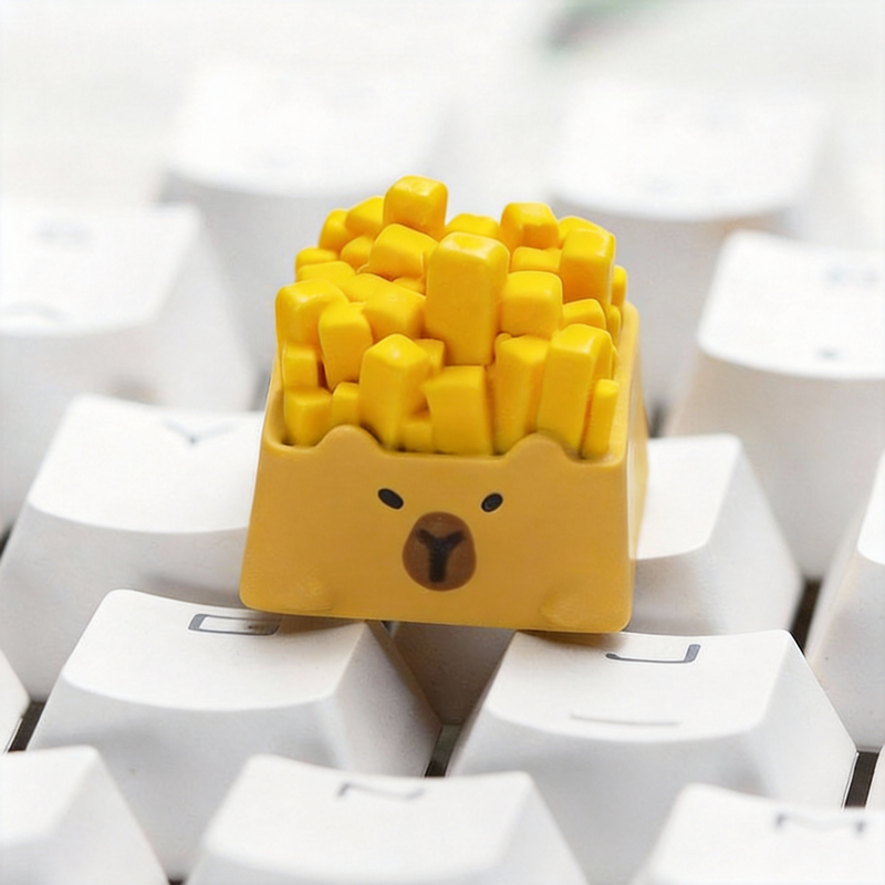 3D Artisan Capybara Fast Food Keycap