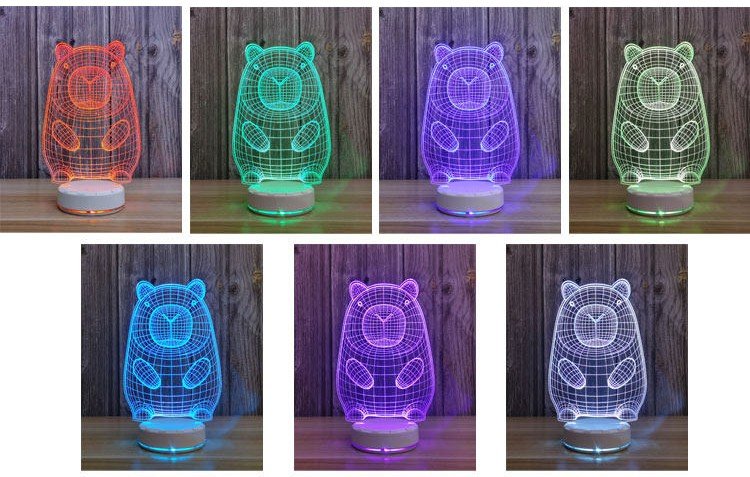 3D Optical Illusion Capybara Lamp