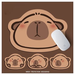 Kawaii Capybara Head Mouse Pad