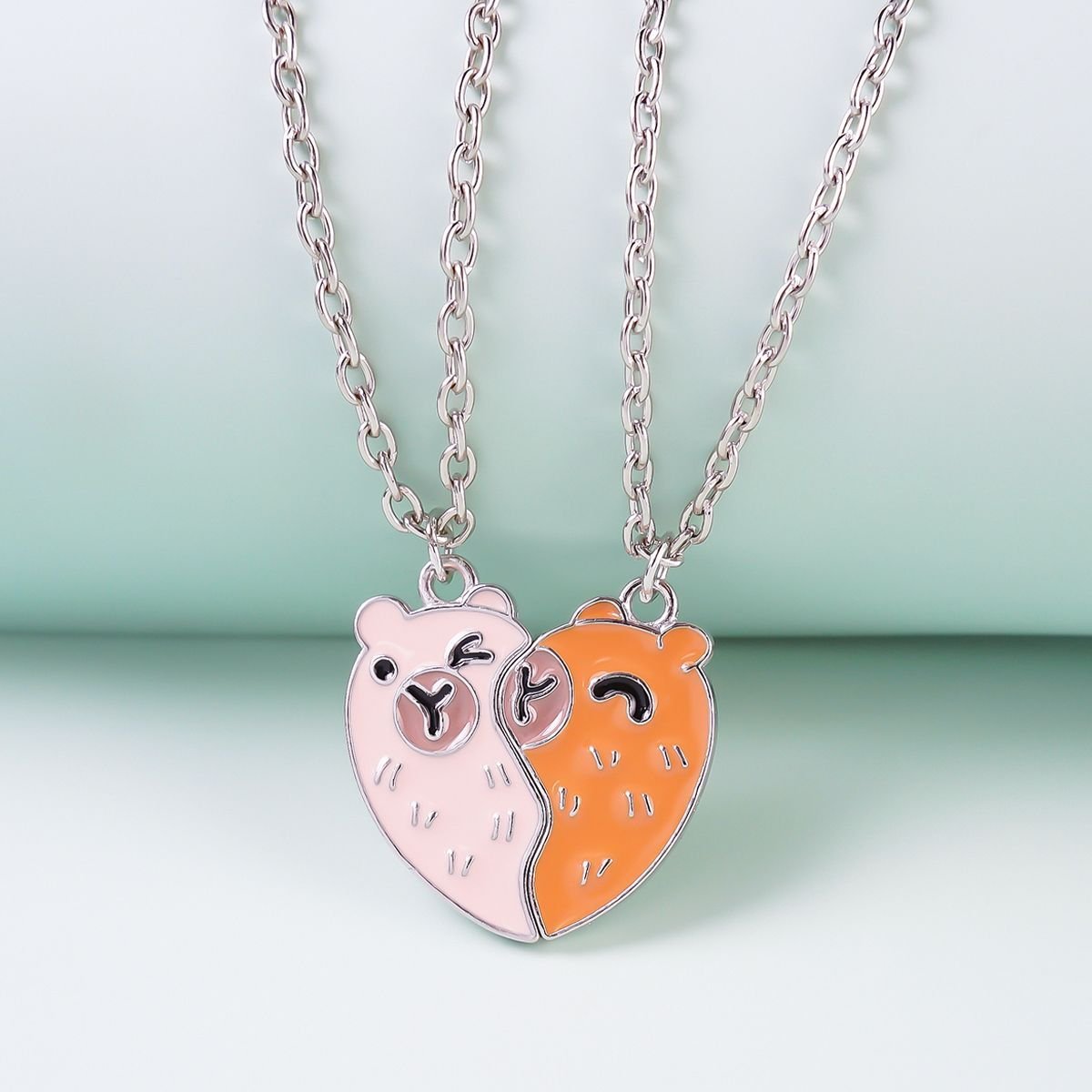 Capybara Heart BFF Necklace