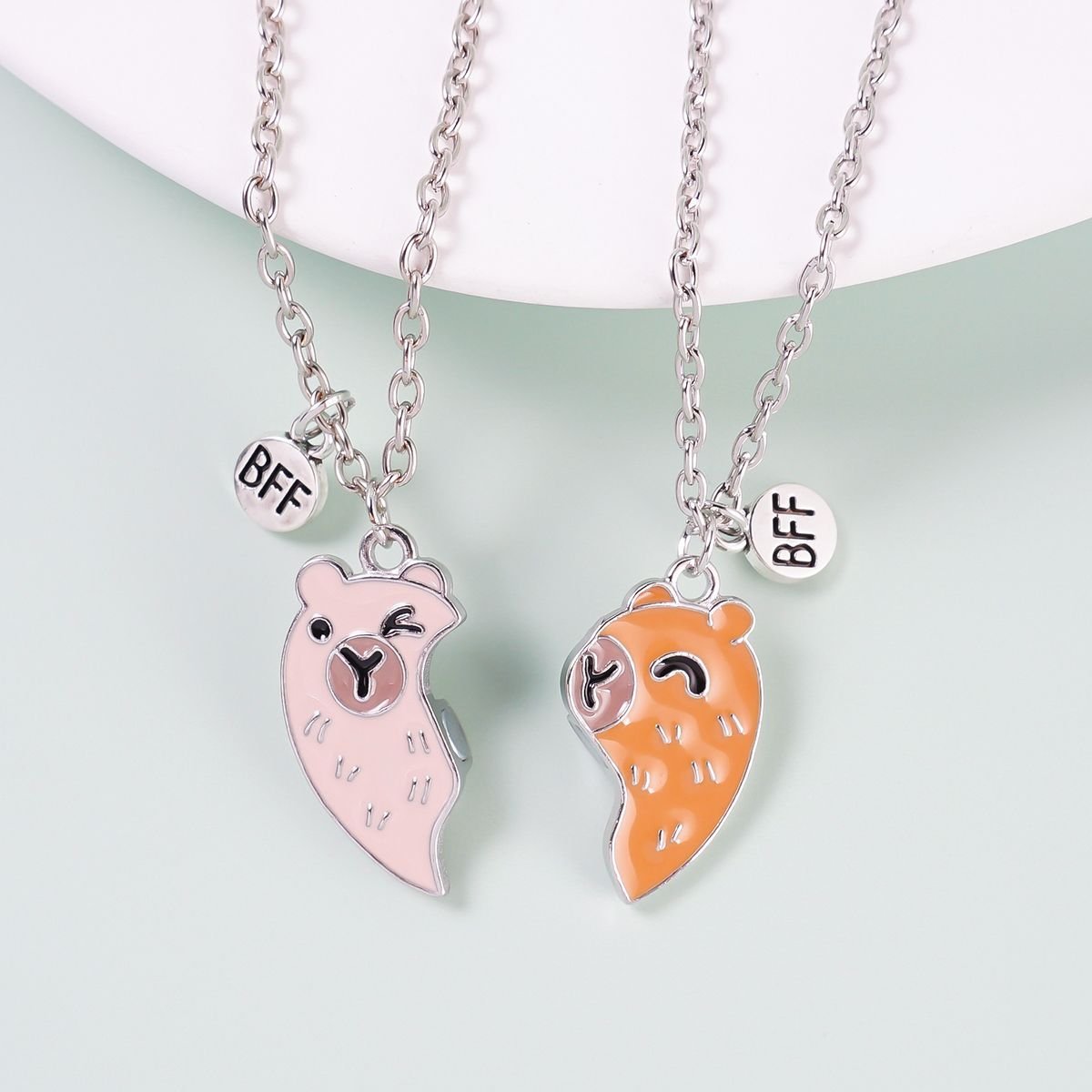 Capybara Heart BFF Necklace
