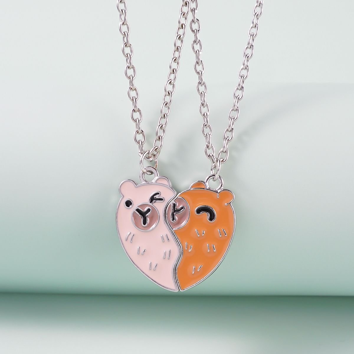 Capybara Heart BFF Necklace