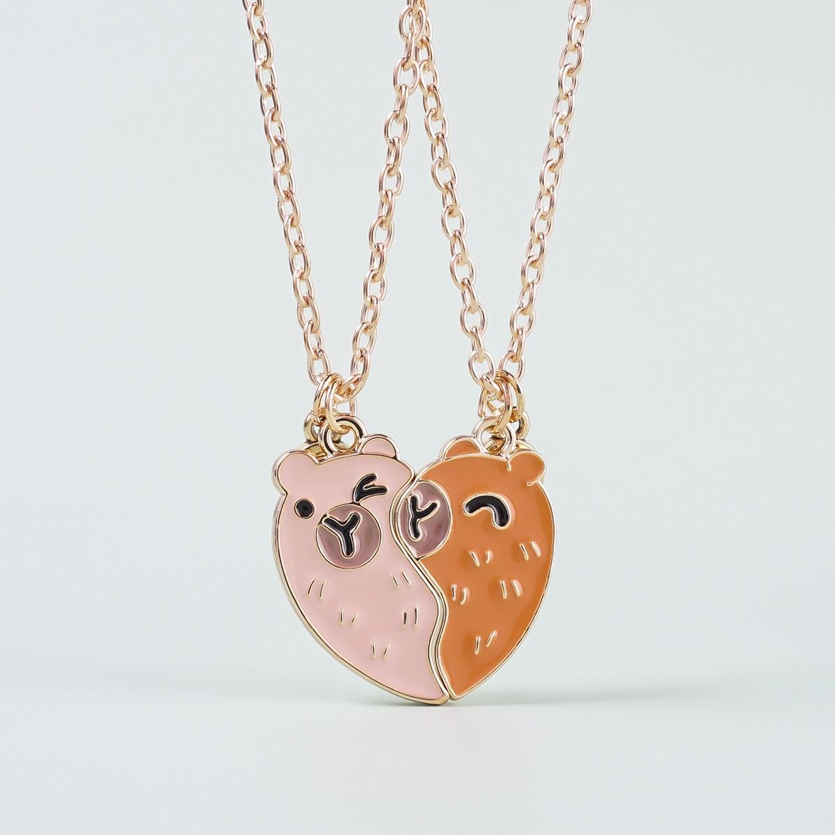 Capybara Heart BFF Necklace