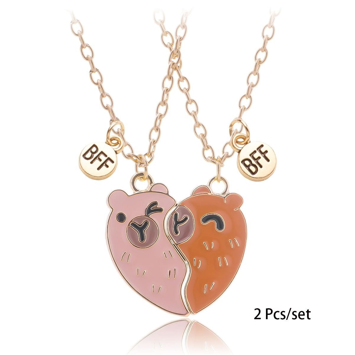 Capybara Heart BFF Necklace