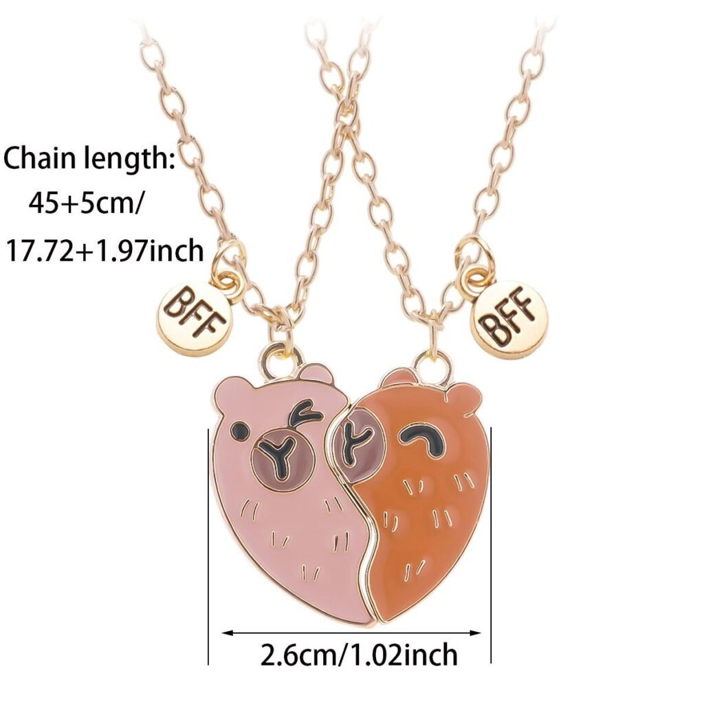 Capybara Heart BFF Necklace