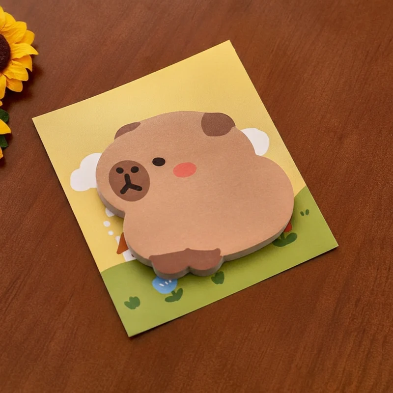 Capybara Sticky Notes Set Memo Pads (4 Pack) - Capybara Plush & Merch