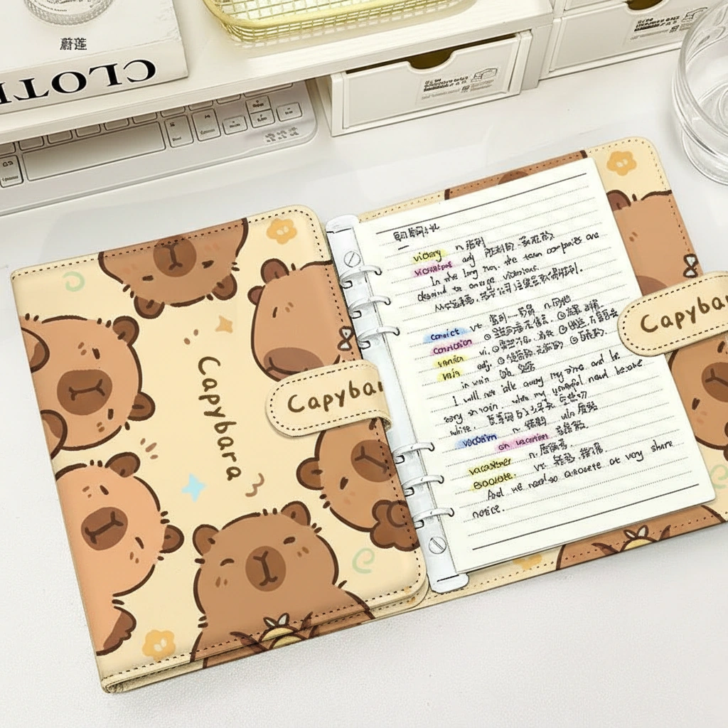 Capybara Notebook Journal A5 Refillable Binder