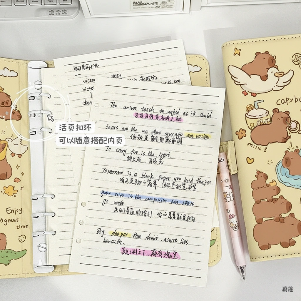 Capybara Refillable Diary A5 Capybara Notebook Journal