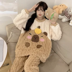 Capybara Pajamas with 3D Orange