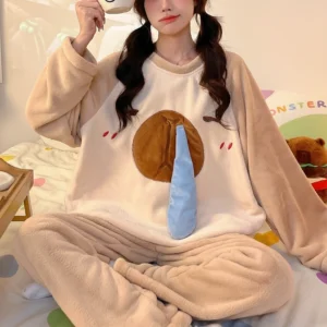 Capybara Pajamas with 3D Snot Bubble
