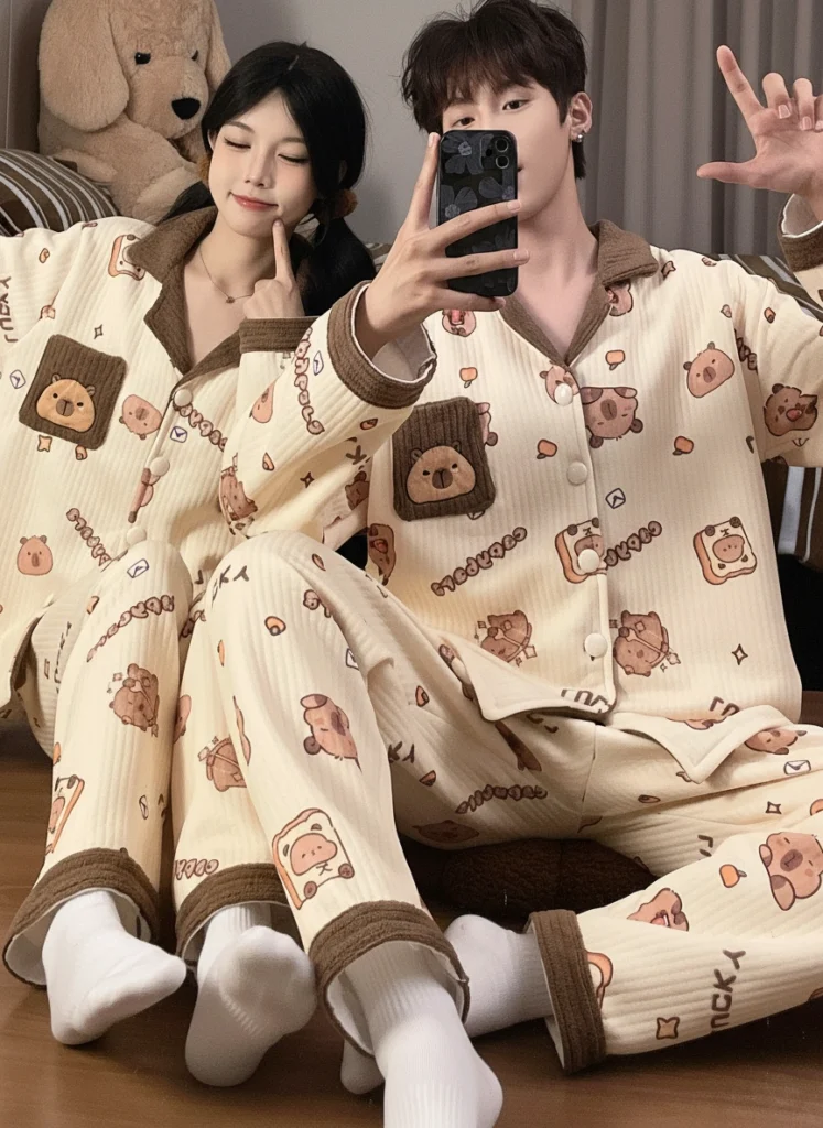 Lucky Toast Capybara Pajamas