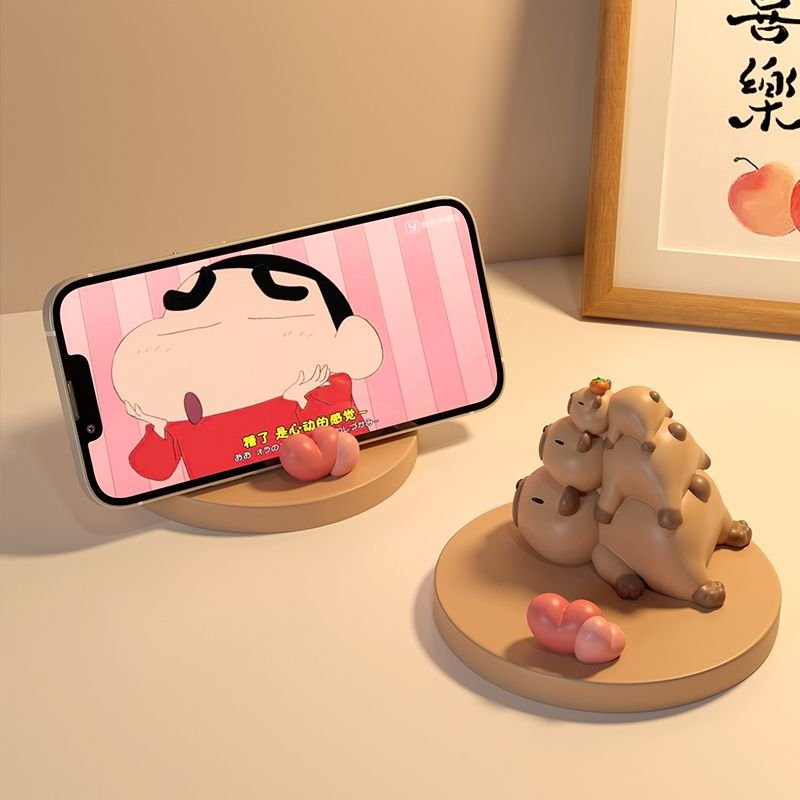 Stacked Capybara Phone Holder