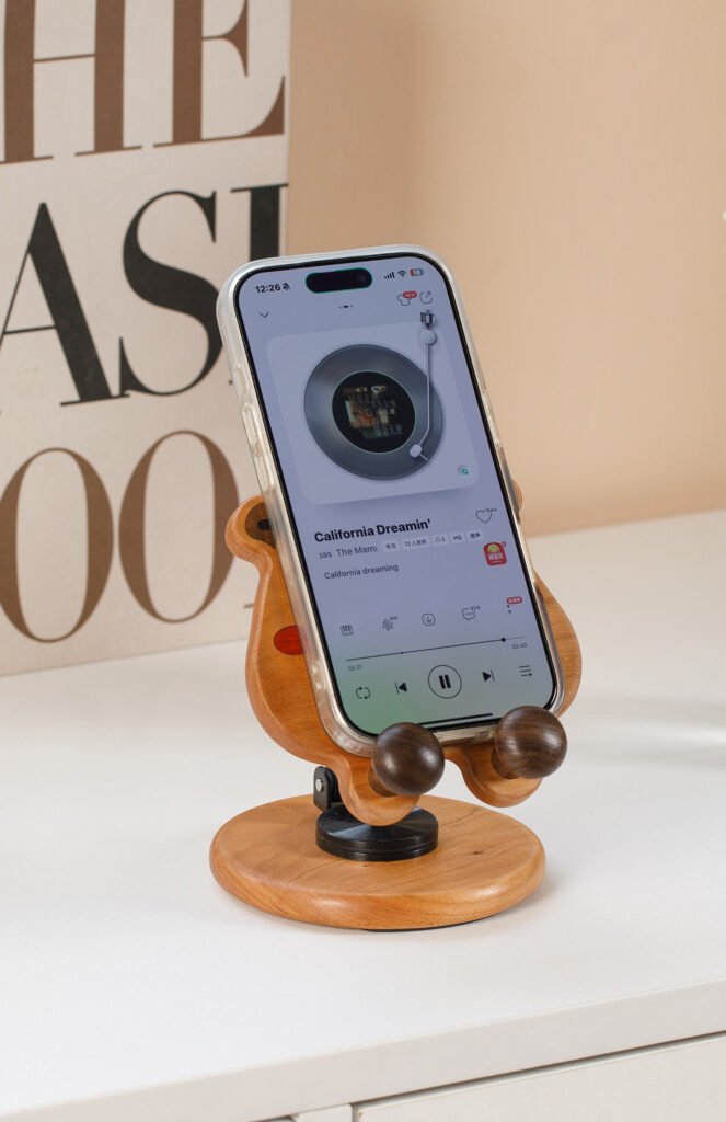 Foldable Wooden Phone Holder