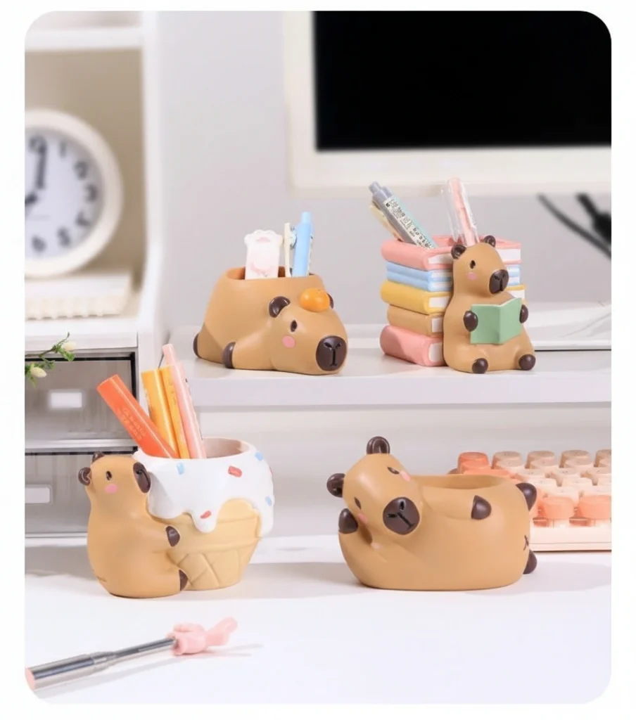 Resin Capybara Plant Pot Desktop Organizer